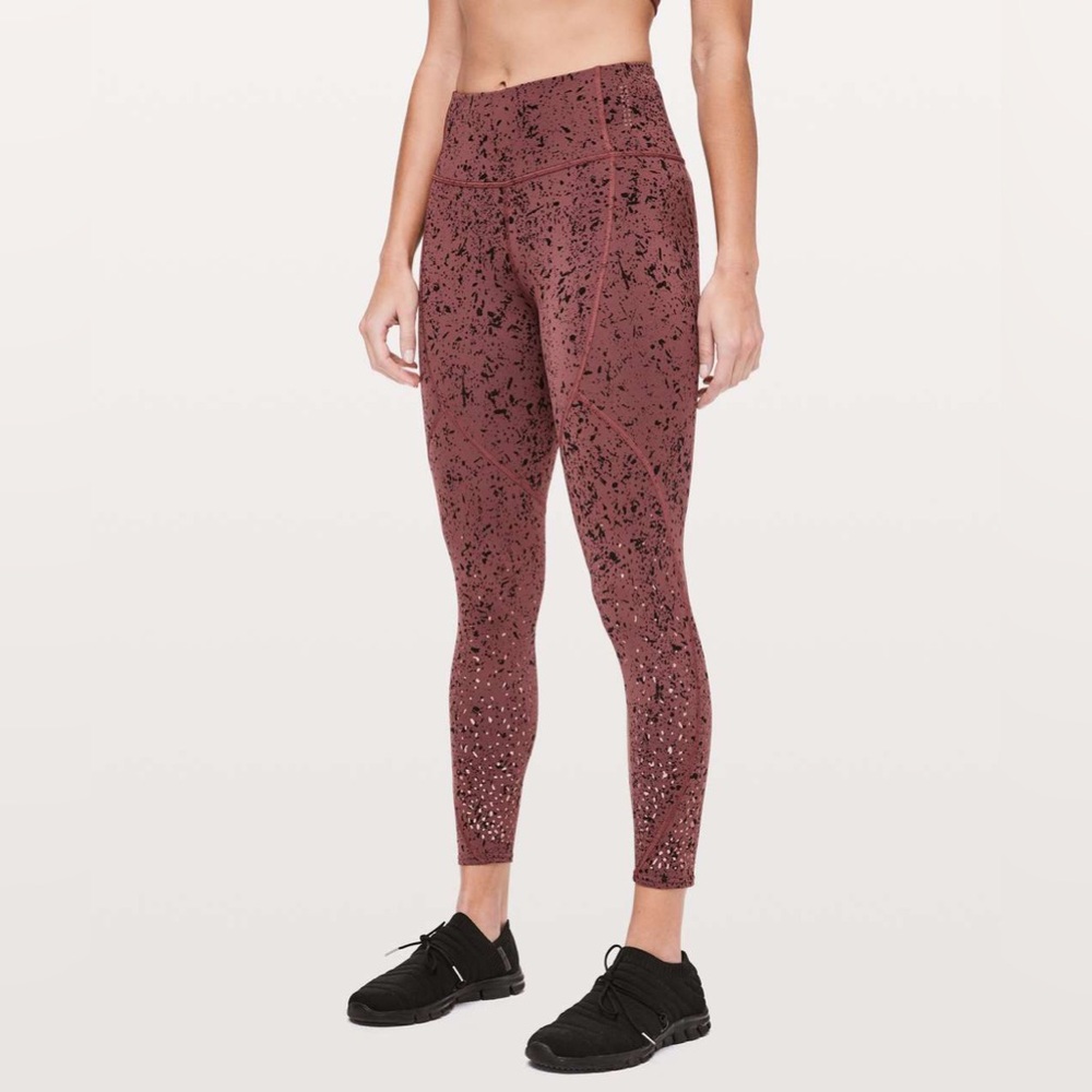 lululemon X SoulCycle To The Beat Tight in Tempo Splatter Adobe Dust Black